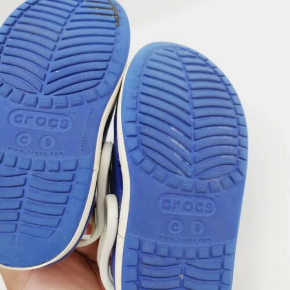 Crocs Unisex Kids Perforated Slingback Clogs Sz 8